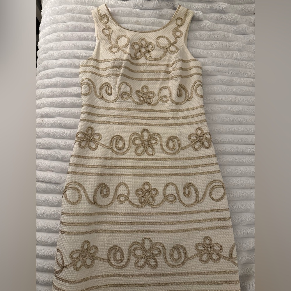 Lilly Pulitzer Cream and Gold Dress